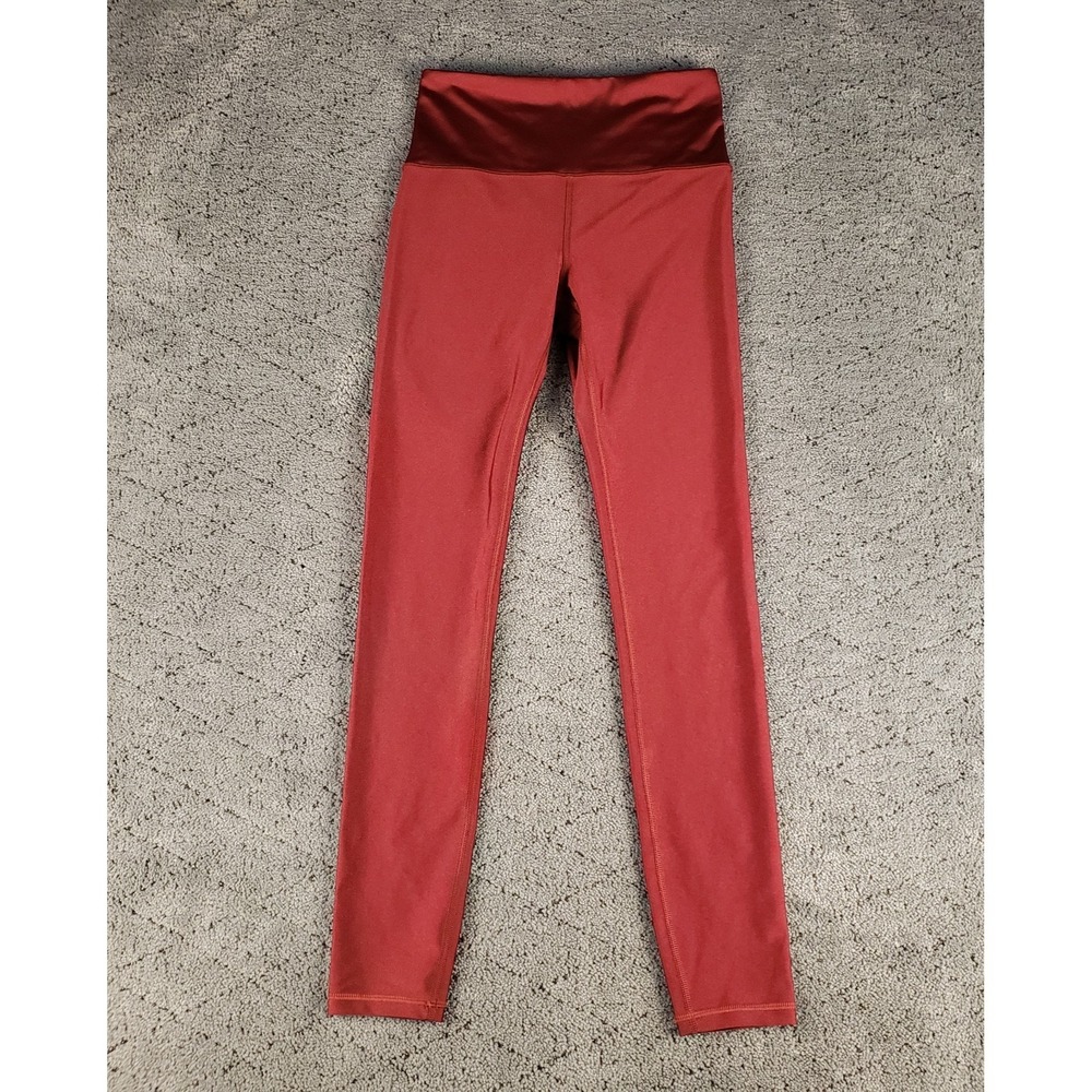 Athleta Leggings Womens S Red Elation Shine Tight  Pull On Yoga Athleisure‎ Gym